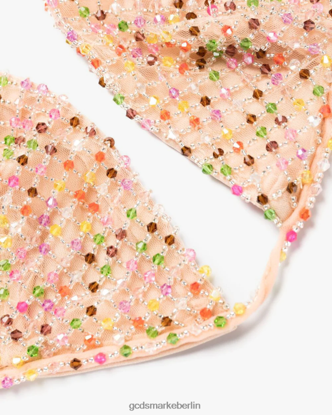 GCDS Frauen Bikini aus besticktem Tüll LP42F482 Mehrfarbig Kleidung
