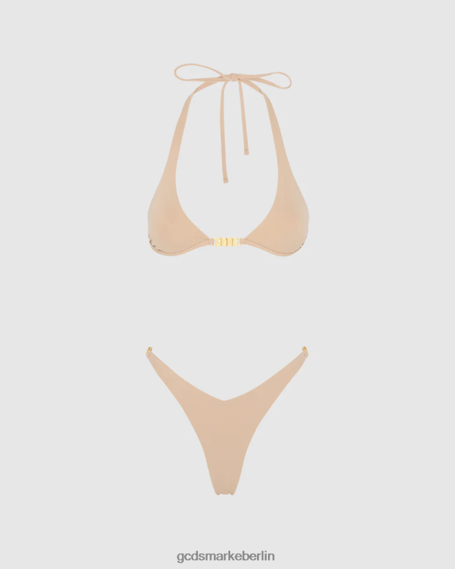 GCDS Frauen Bikini mit Metallclip und Logo LP42F568 nackt Kleidung