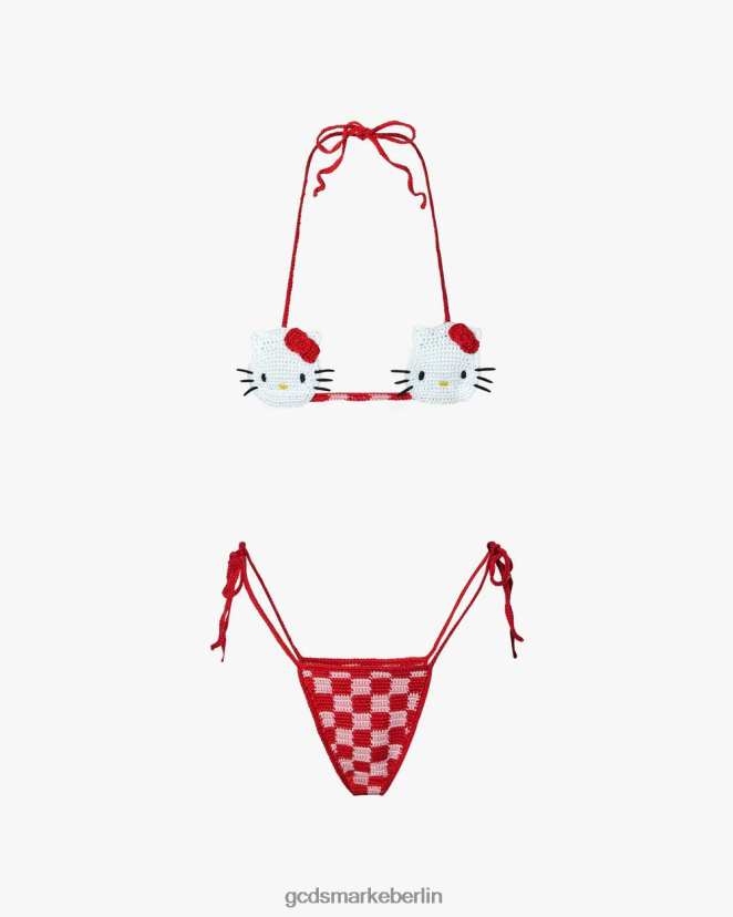 GCDS Frauen Hallo Kitty Häkelbikini LP42F472 Fuchsie Kleidung