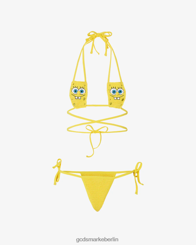 GCDS Frauen Spongebob-Bikini LP42F474 Gelb Kleidung
