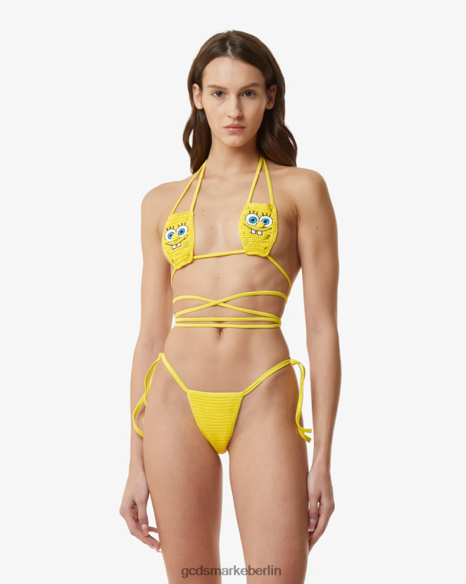 GCDS Frauen Spongebob-Bikini LP42F474 Gelb Kleidung