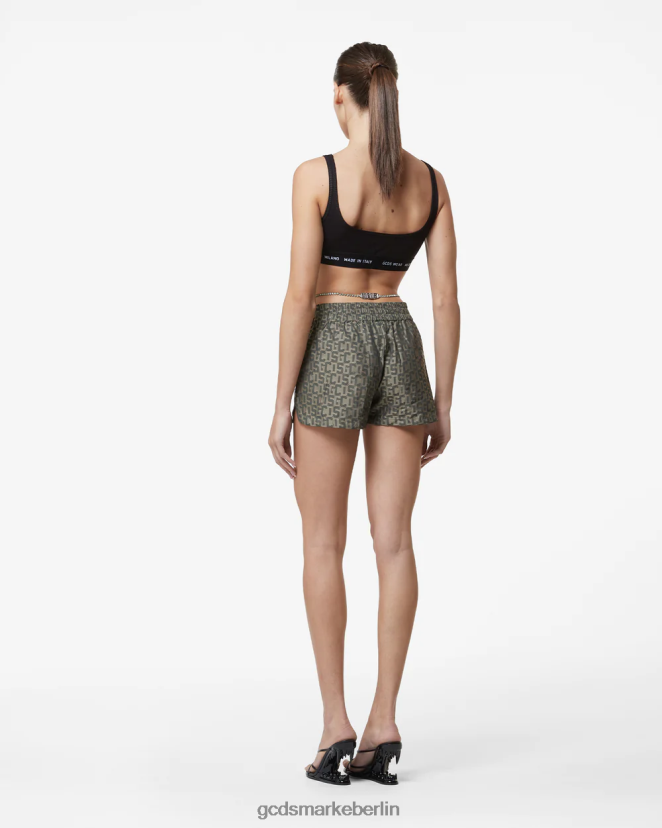 GCDS Frauen Bling-Monogramm-Shorts LP42F460 Mehrfarbig Kleidung