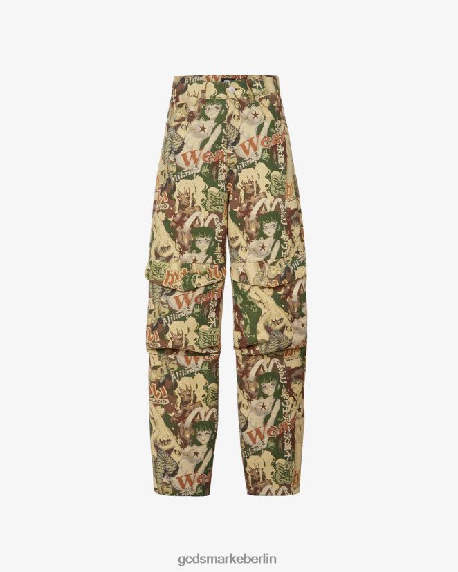 GCDS Frauen Hentai-Cargohose LP42F444 Militärgrün Kleidung