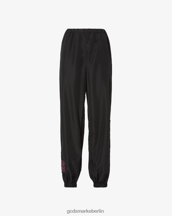 GCDS Frauen Herz-Nylonhose LP42F456 Schwarz Kleidung