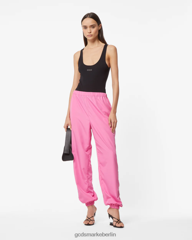 GCDS Frauen Herz-Nylonhose LP42F457 Fuchsie Kleidung