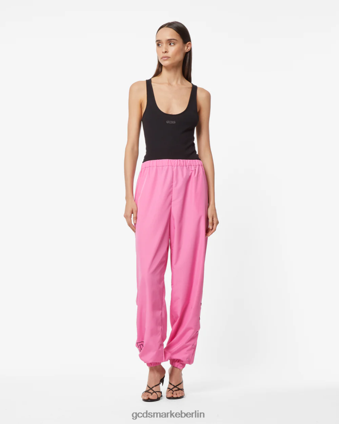 GCDS Frauen Herz-Nylonhose LP42F457 Fuchsie Kleidung