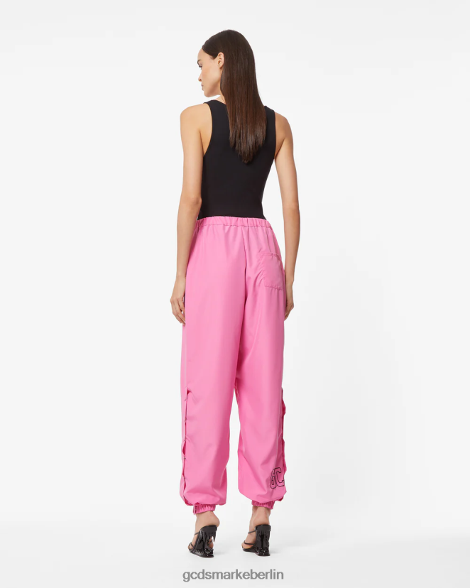 GCDS Frauen Herz-Nylonhose LP42F457 Fuchsie Kleidung