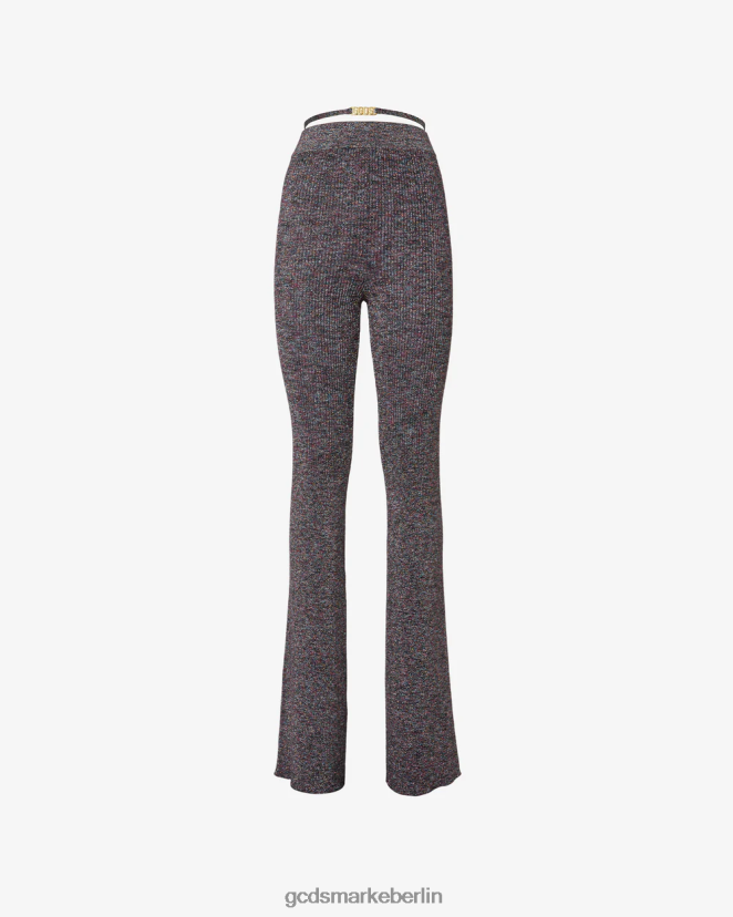 GCDS Frauen Hose aus Lurex-Melange-Strick LP42F455 Mehrfarbig Kleidung