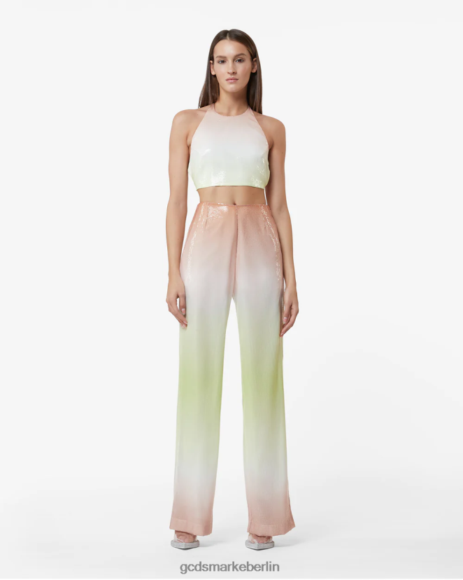 GCDS Frauen Hose mit degradierten Pailletten LP42F441 Mehrfarbig Kleidung
