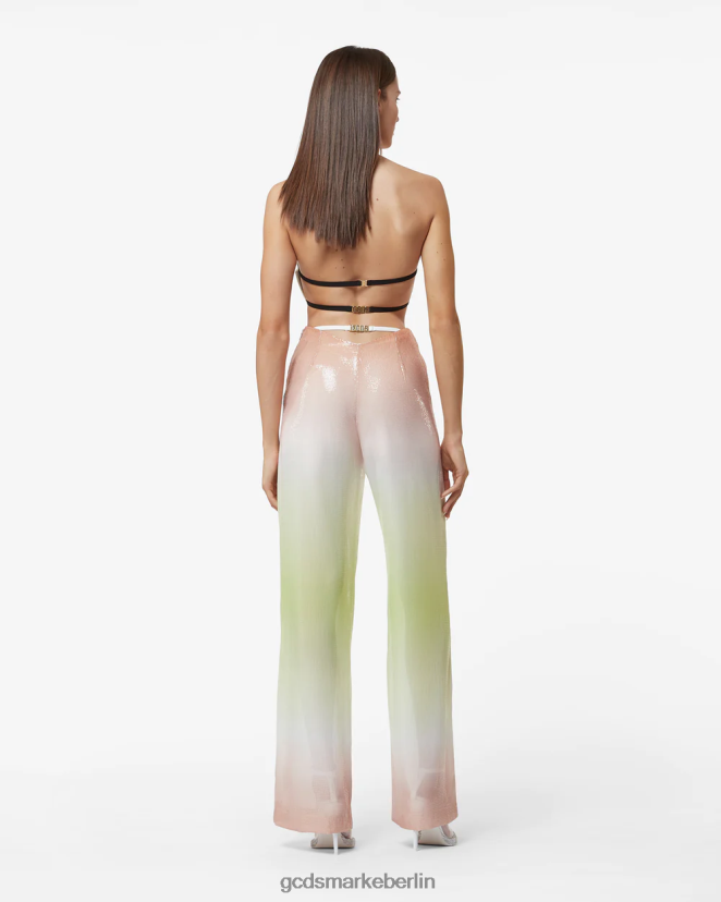 GCDS Frauen Hose mit degradierten Pailletten LP42F441 Mehrfarbig Kleidung