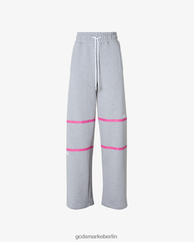 GCDS Frauen Jogginghose mit niedrigem Bandlogo LP42F453 grau Kleidung