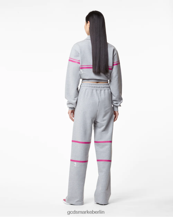 GCDS Frauen Jogginghose mit niedrigem Bandlogo LP42F453 grau Kleidung