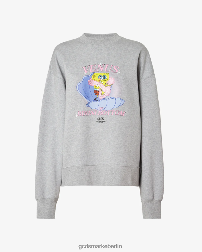 GCDS Frauen Spongebob Venus Rundhalsausschnitt LP42F348 grau Kleidung
