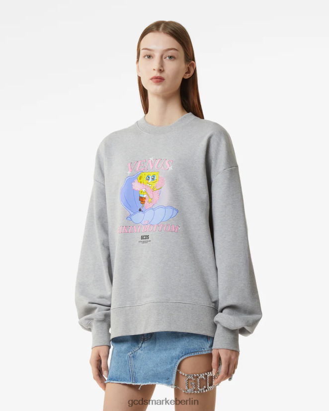 GCDS Frauen Spongebob Venus Rundhalsausschnitt LP42F348 grau Kleidung