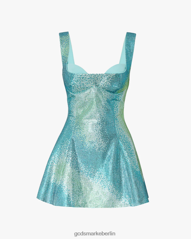 GCDS Frauen Degradiertes Kristall-Mina-Kleid LP42F420 Mehrfarbig Kleidung