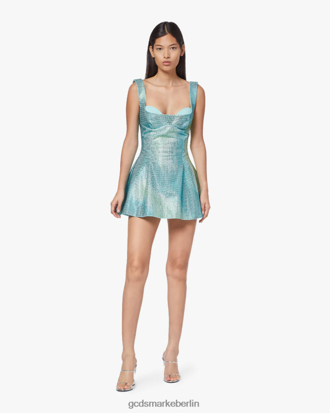 GCDS Frauen Degradiertes Kristall-Mina-Kleid LP42F420 Mehrfarbig Kleidung