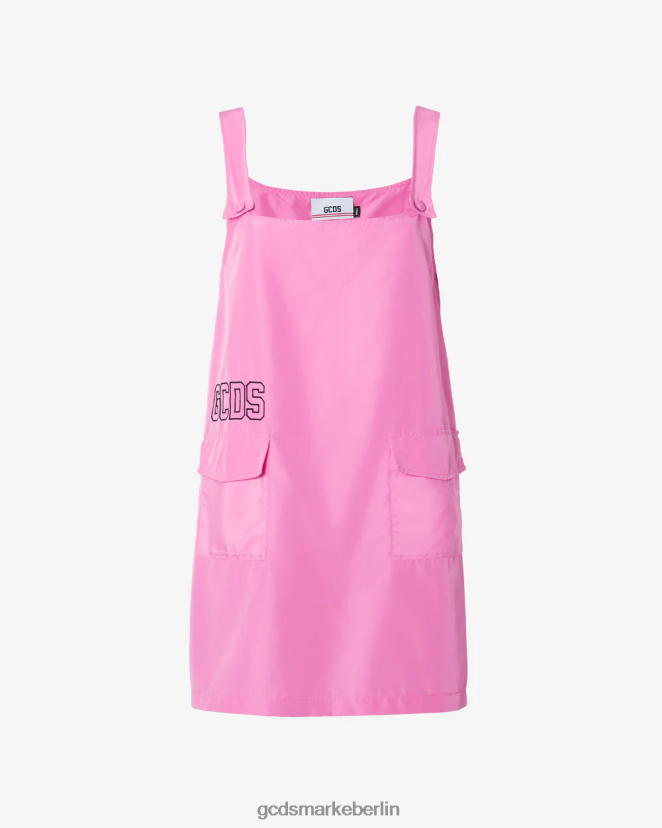 GCDS Frauen Kleid mit herzförmigen Nylontaschen LP42F434 Fuchsie Kleidung