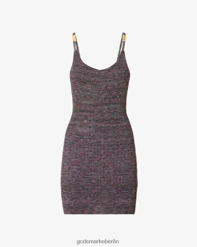 GCDS Frauen Tank-Minikleid aus Lurex-Melange LP42F421 Mehrfarbig Kleidung