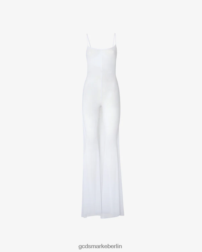 GCDS Frauen durchsichtiges Kleid LP42F398 Weiß Kleidung