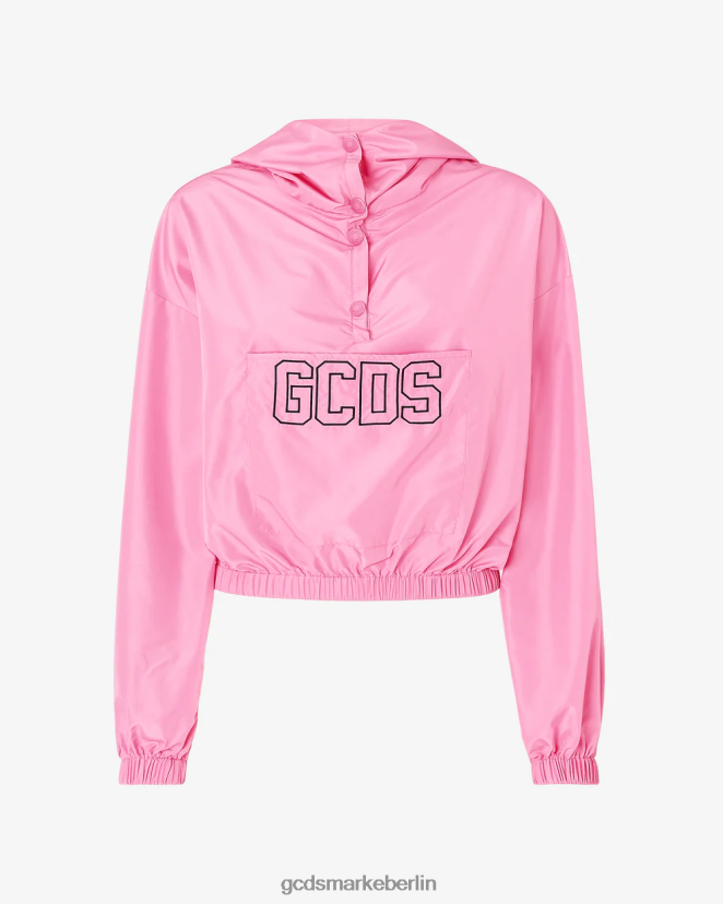 GCDS Frauen Herzförmiger, kurz geschnittener Anorak LP42F322 Fuchsie Kleidung