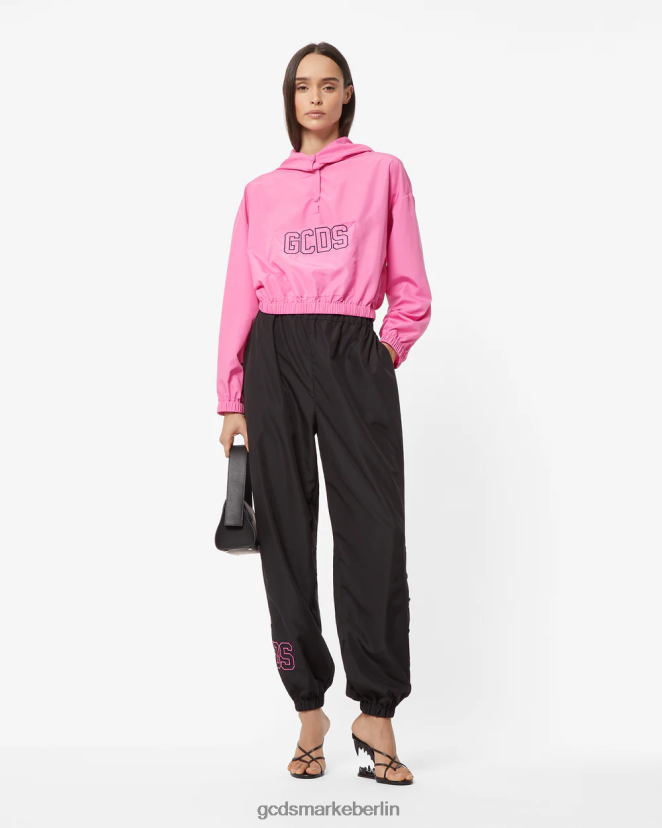 GCDS Frauen Herzförmiger, kurz geschnittener Anorak LP42F322 Fuchsie Kleidung