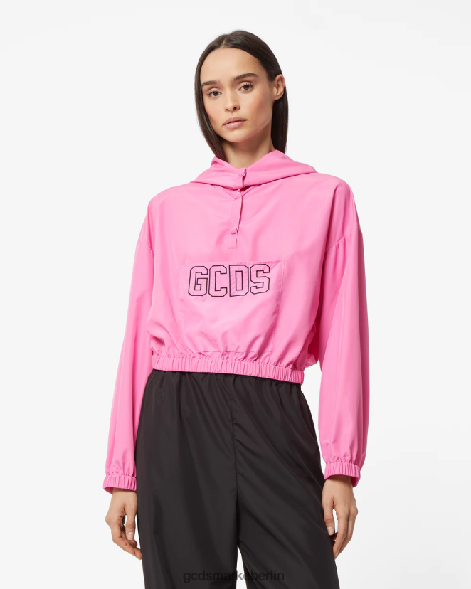 GCDS Frauen Herzförmiger, kurz geschnittener Anorak LP42F322 Fuchsie Kleidung
