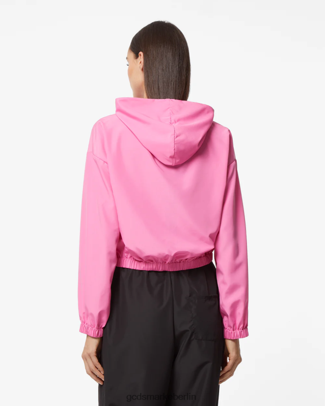 GCDS Frauen Herzförmiger, kurz geschnittener Anorak LP42F322 Fuchsie Kleidung