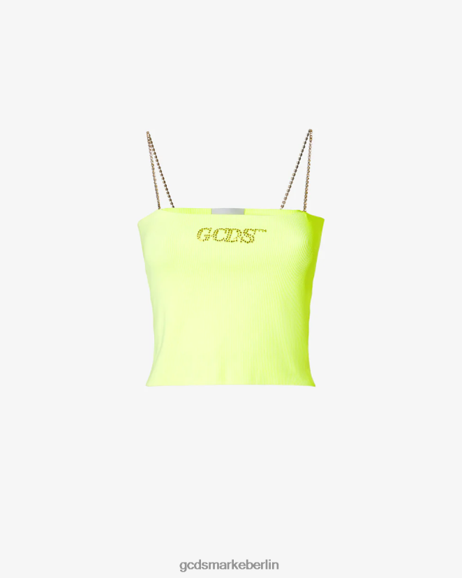 GCDS Frauen Bling-Top LP42F373 Kalk Kleidung