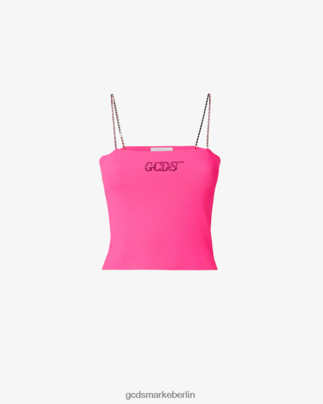 GCDS Frauen Bling-Top LP42F374 Fuchsie Kleidung