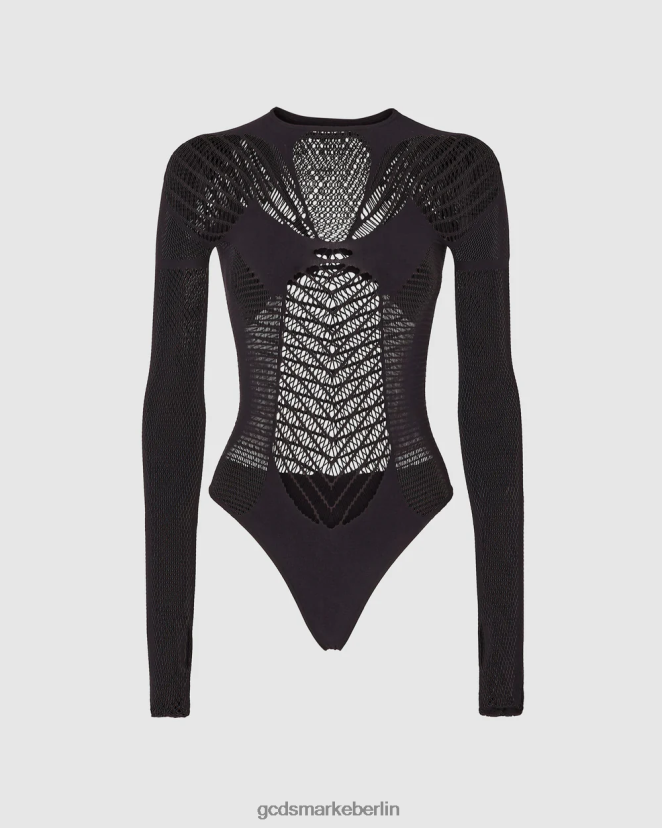 GCDS Frauen Gift-Body LP42F394 Schwarz Kleidung