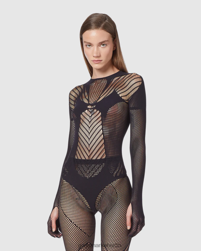 GCDS Frauen Gift-Body LP42F394 Schwarz Kleidung