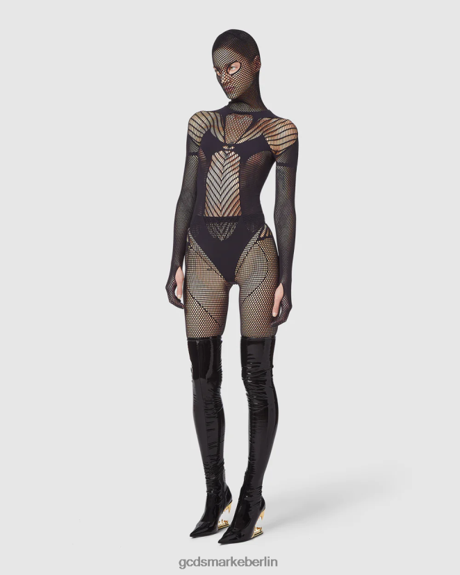 GCDS Frauen Gift-Body LP42F394 Schwarz Kleidung