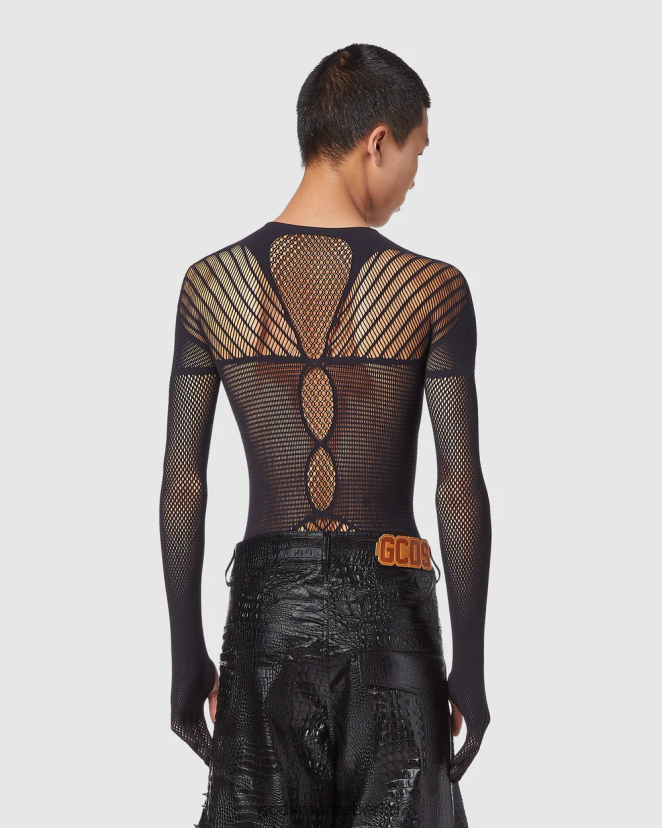 GCDS Frauen Gift-Body LP42F394 Schwarz Kleidung
