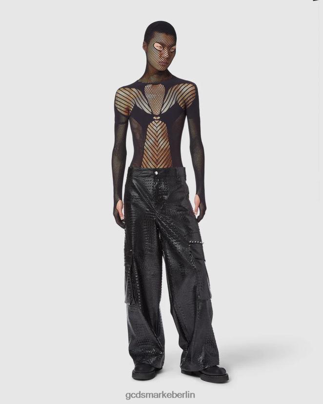 GCDS Frauen Gift-Body LP42F394 Schwarz Kleidung