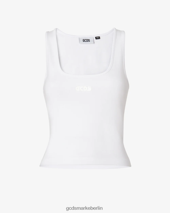 GCDS Frauen Jersey-Oberteil LP42F380 Weiß Kleidung