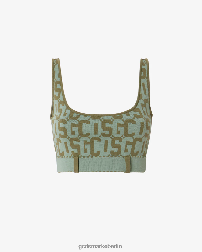 GCDS Frauen Matilda-Monogramm-BH LP42F368 Militärgrün Kleidung