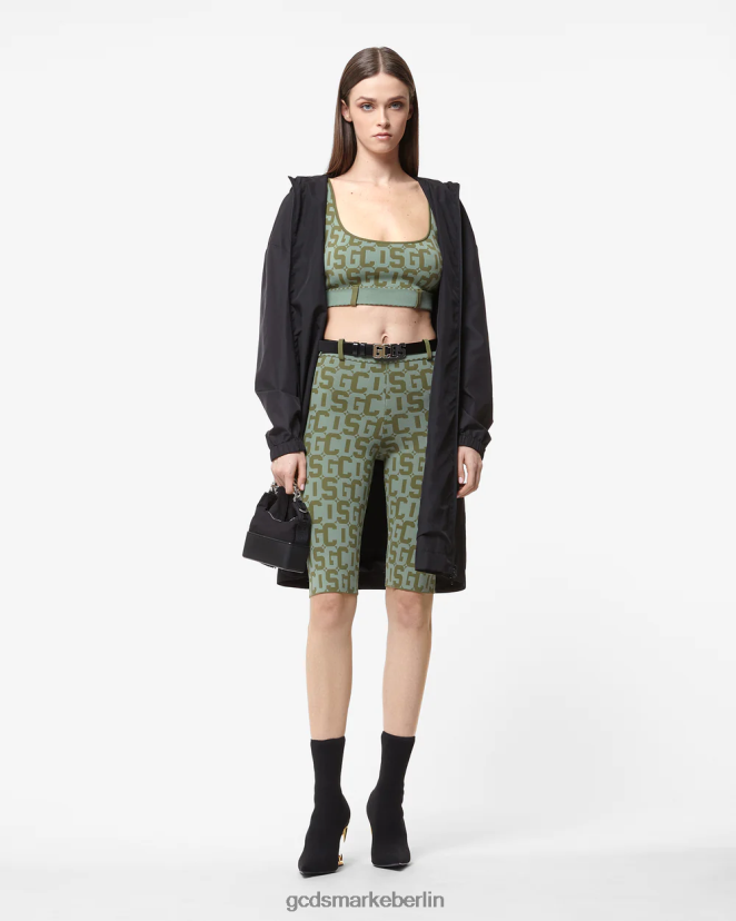 GCDS Frauen Matilda-Monogramm-BH LP42F368 Militärgrün Kleidung