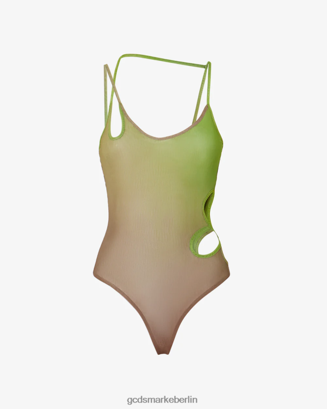 GCDS Frauen Sita-Body LP42F391 Militärgrün Kleidung