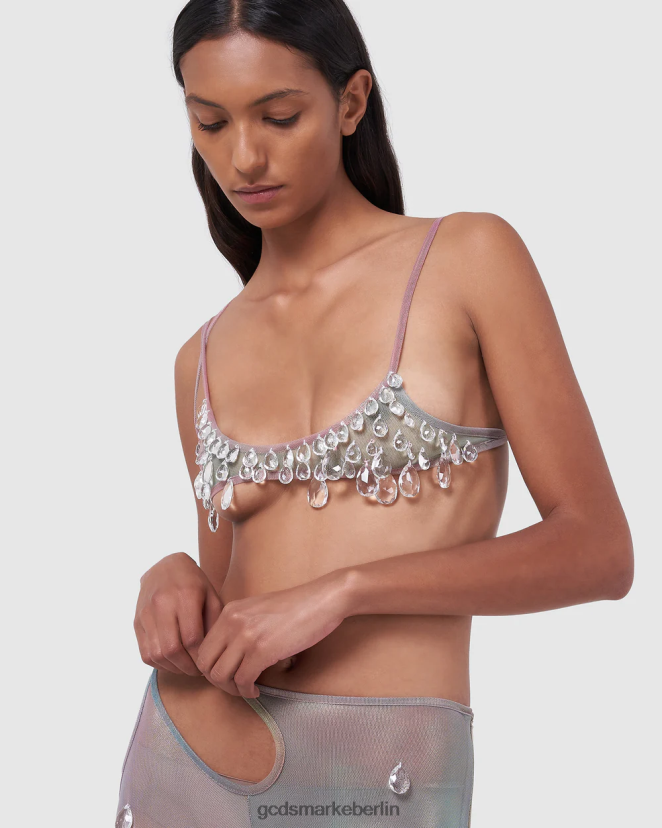 GCDS Frauen Sita lässt Mini-Top fallen LP42F390 Mehrfarbig Kleidung