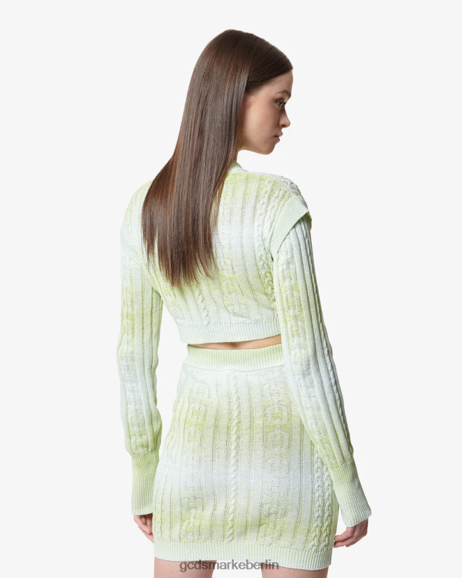 GCDS Frauen Crop-Top mit Zöpfen LP42F326 Kalk Kleidung