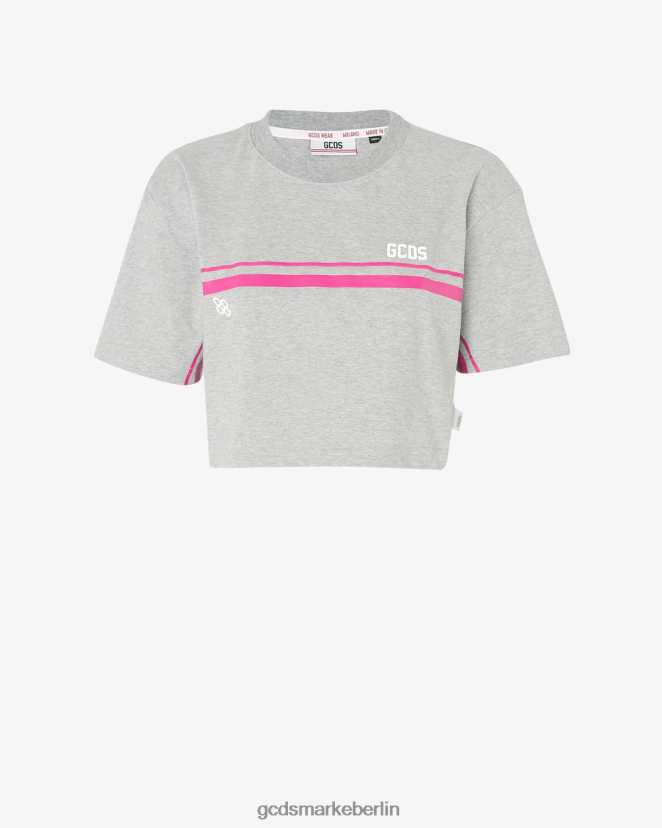 GCDS Frauen Bliss-Crop-Top LP42F364 grau Kleidung