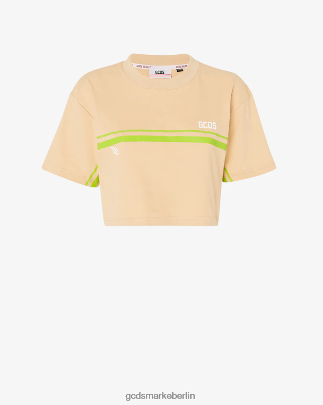 GCDS Frauen Bliss-Crop-Top LP42F365 Beige Kleidung
