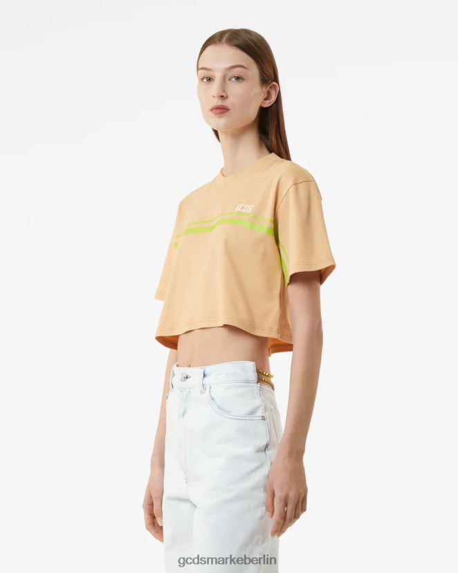 GCDS Frauen Bliss-Crop-Top LP42F365 Beige Kleidung