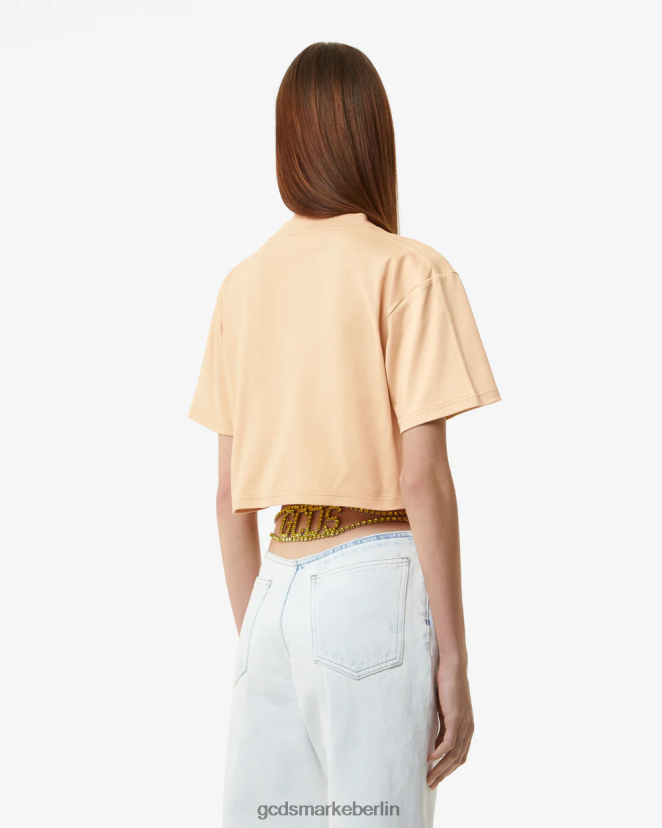 GCDS Frauen Bliss-Crop-Top LP42F365 Beige Kleidung