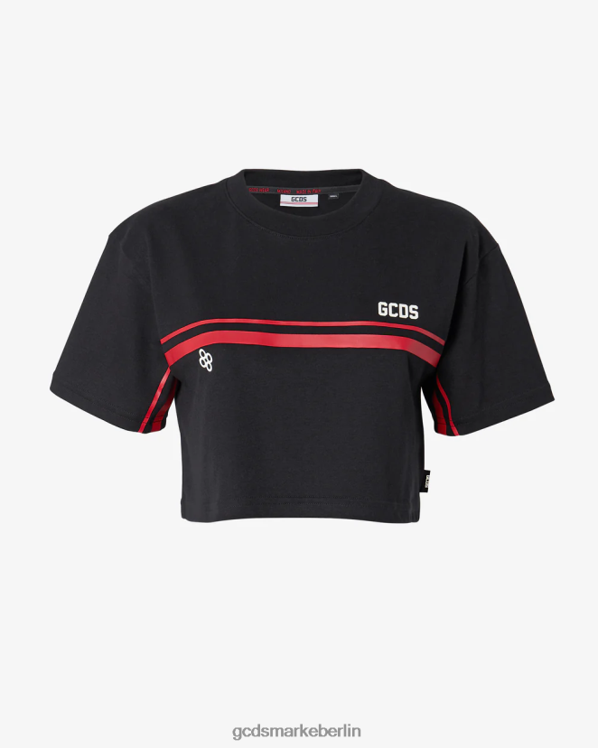 GCDS Frauen Bliss-Crop-Top LP42F366 Schwarz Kleidung