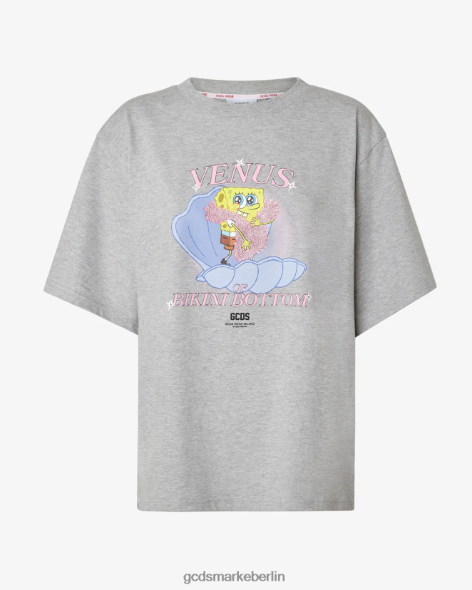 GCDS Frauen SpongeBob-Venus-T-Shirt LP42F361 grau Kleidung