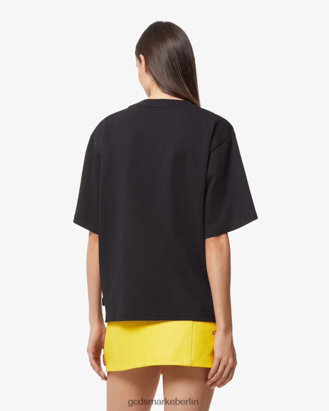 GCDS Frauen Spongebob ist mir egal, T-Shirt LP42F362 Schwarz Kleidung