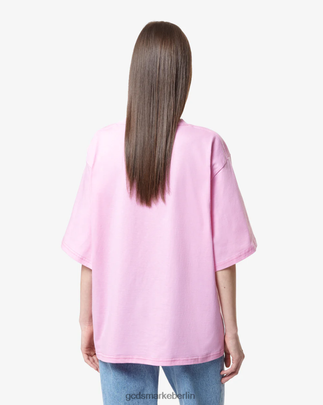 GCDS Frauen T-Shirt mit beschäftigten Leuten von SpongeBob LP42F360 Rosa Kleidung