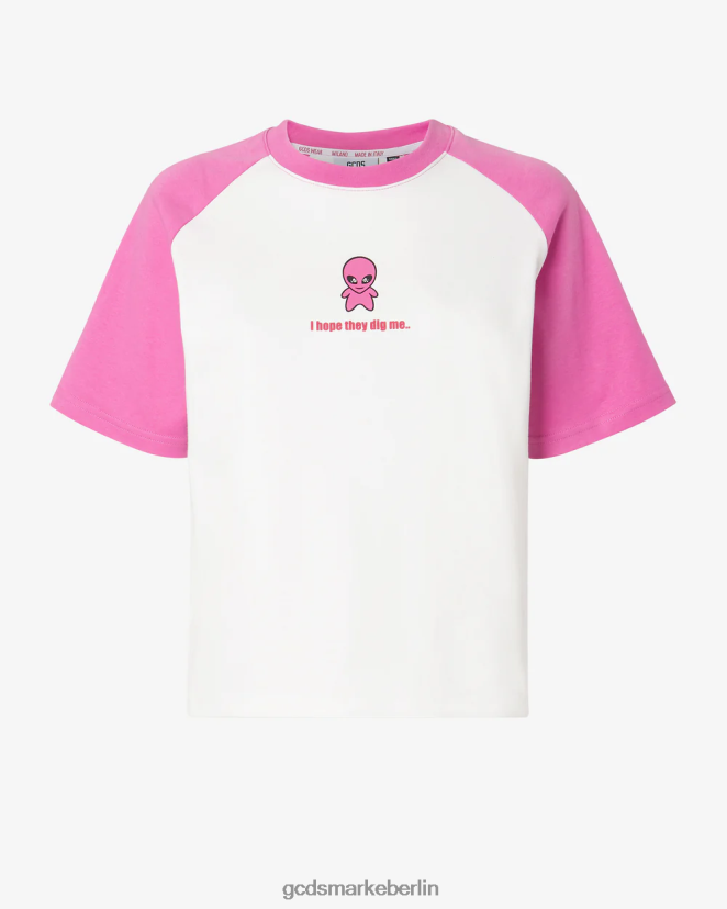 GCDS Frauen Wirdo-T-Shirt LP42F363 Weiß Kleidung