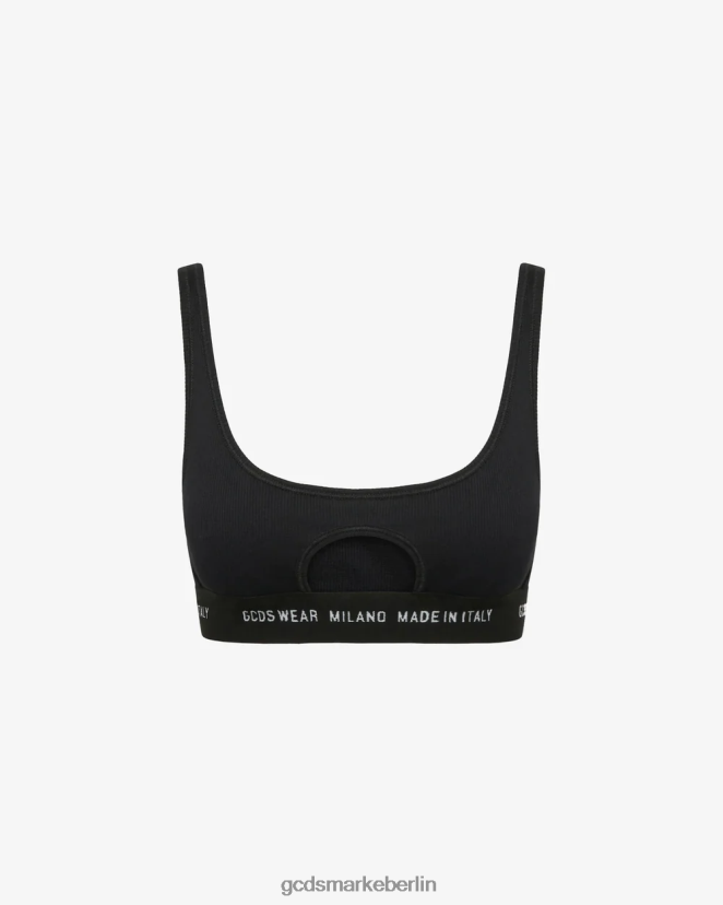 GCDS Frauen Tragen Sie einen Oblo-BH LP42F466 Schwarz Kleidung
